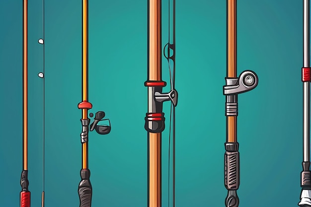 Photo fishing rod illustration vector