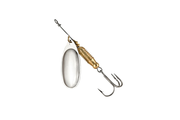 Fishing Spinner Spoon Lure Isolated on White background