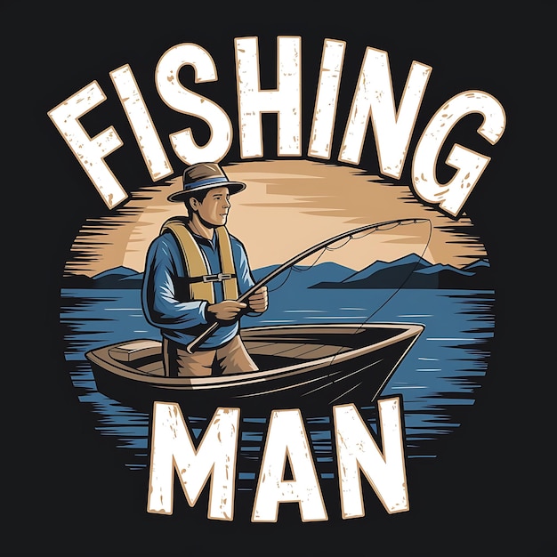 fishing tshirt design aigeneeated