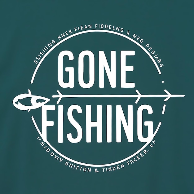 Photo fishing typography design fishing logo design hook typography design fishing typography art