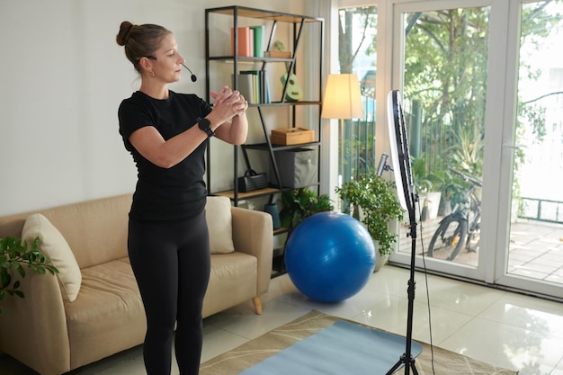 Fitness Blogger Working Out