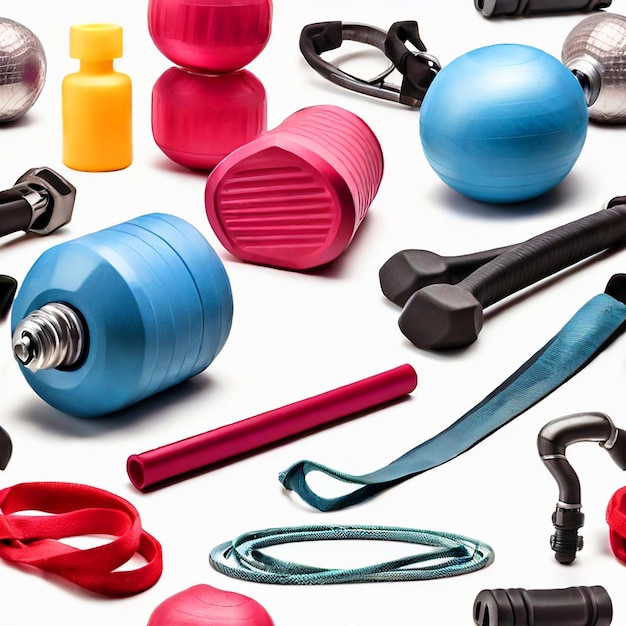 Fitness Equipment isolated on a white background