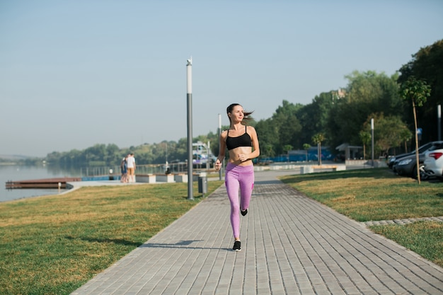 fitness girl training in the park