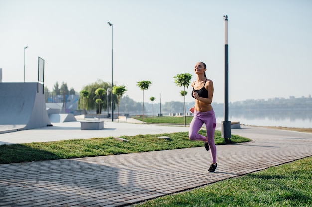 fitness girl training in the park