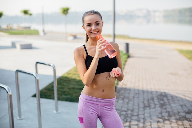 fitness girl training in the park