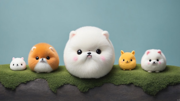 Five Fluffy Friends in a Row