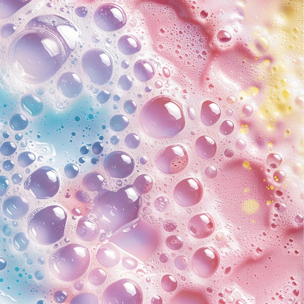 Photo fizzy bubbles wallpaper in pastel colors