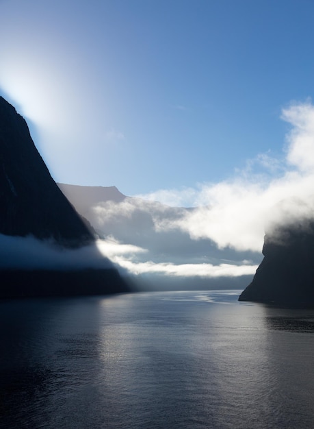 Fjord of Milford Sound in New Zealand