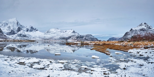 Fjord in winter, Norway