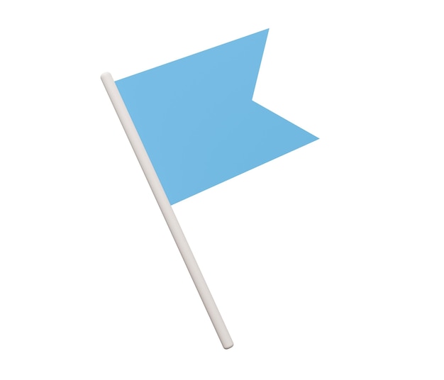 Flag 3d icon 3d render cartoon minimal icon illustration