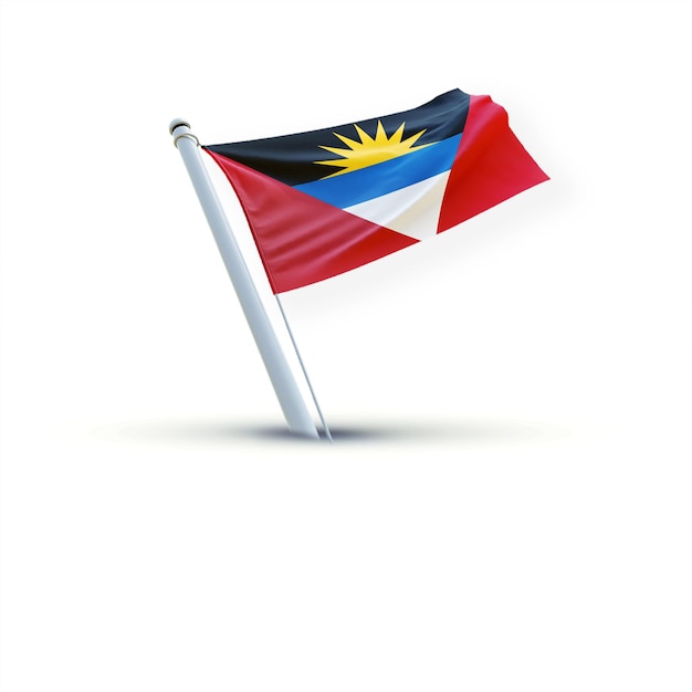 A Flag of antigua_and_barduda on a white backround useing for social media