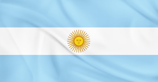 Flag of Argentina Flying in the Air