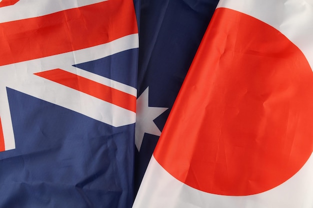 Flag of Australia and Japan