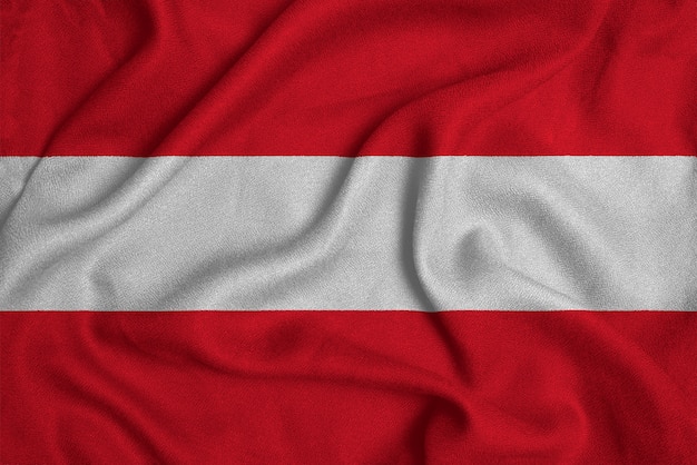 Flag of Austria on knitted fabric