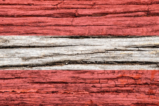 Flag of Austria on an old wooden surface