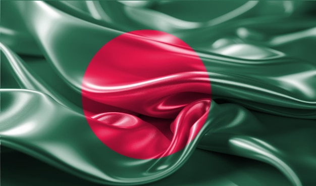 flag of Bangladesh silk texture