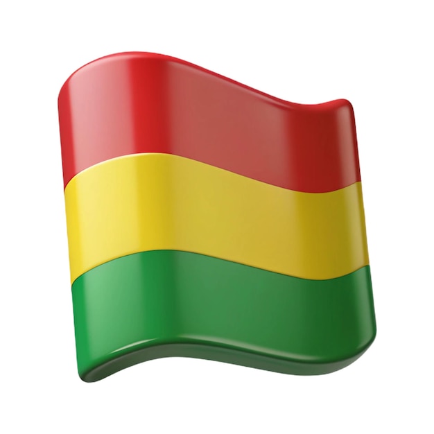 Photo flag of bolivia 3d cartoon style illustration