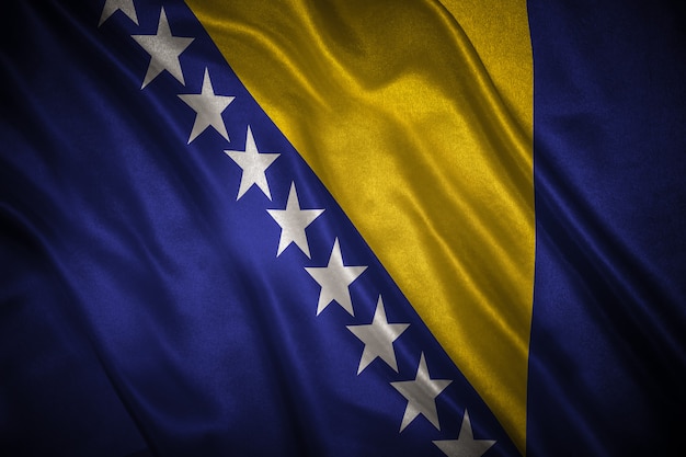 Photo flag of bosnia and herzegovina background