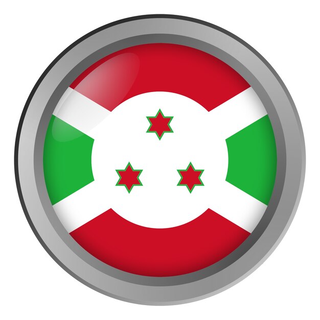 Flag of Burundi round as a button