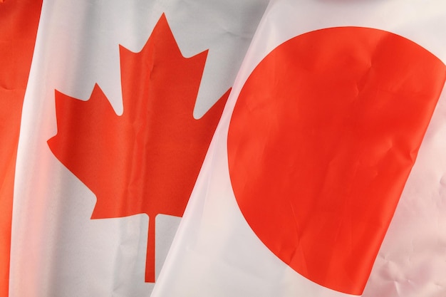 Flag of Canada and Japan