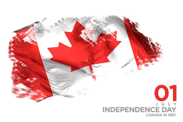 Photo a flag canada with the word independence on it