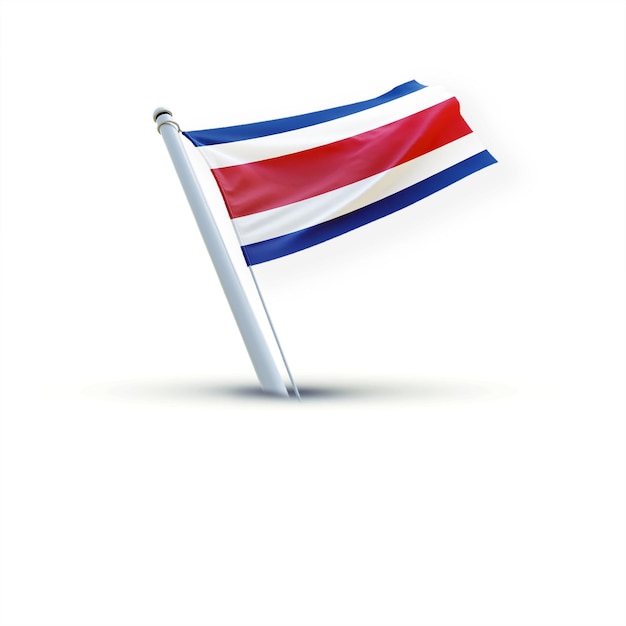 A Flag of costa_rica on a white backround useing for social media