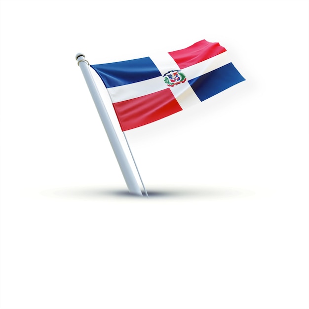 A Flag of dominican_republic on a white backround useing for social media