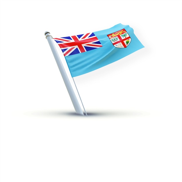 A Flag of fiji on a white backround useing for social media