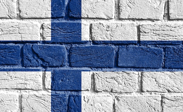 Flag of Finland on the wall