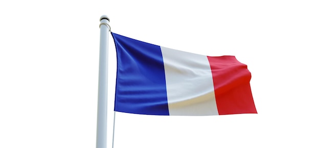 Flag of france 3d Flag on a white background