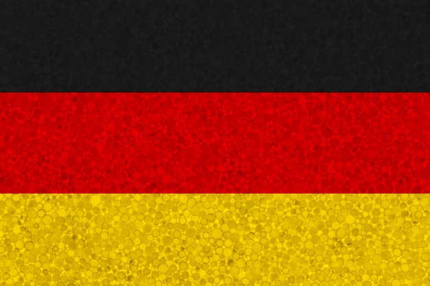 Flag of Germany on styrofoam texture