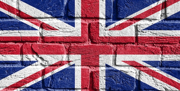 Flag of Great Britain on the wall