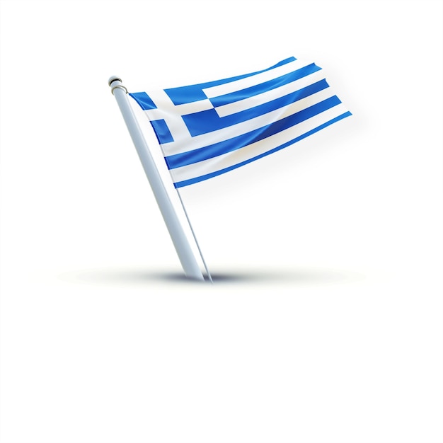 A Flag of greece on a white backround useing for social media