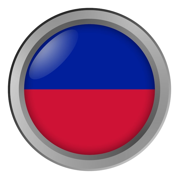 The flag of Haiti civil round as a button