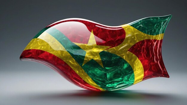 Flag image of all countries with glass wave effect and also football or diamond shape Colorful flag