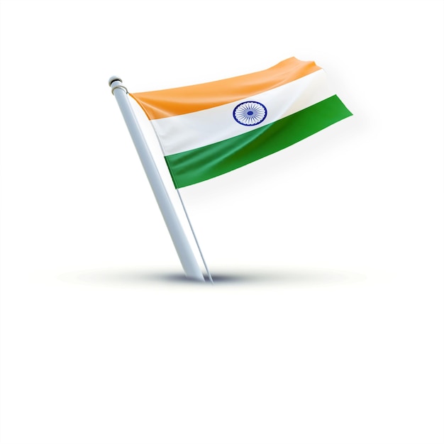 A Flag of India on a white backround useing for social media