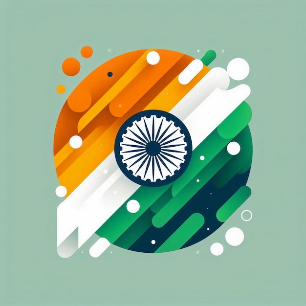 Flag of india with ashoka chakar