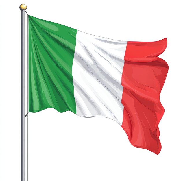 flag of Italy in wind