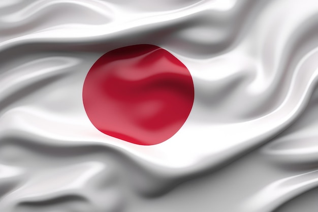 Flag of japan has a big red center generative AI