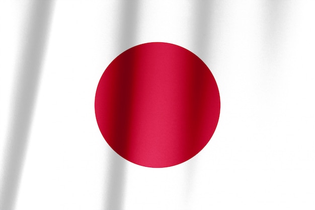 Flag of Japan made of fabric, Background