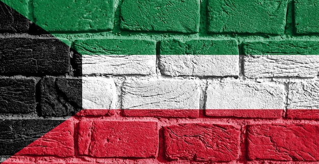 Flag of Kuwait on the wall