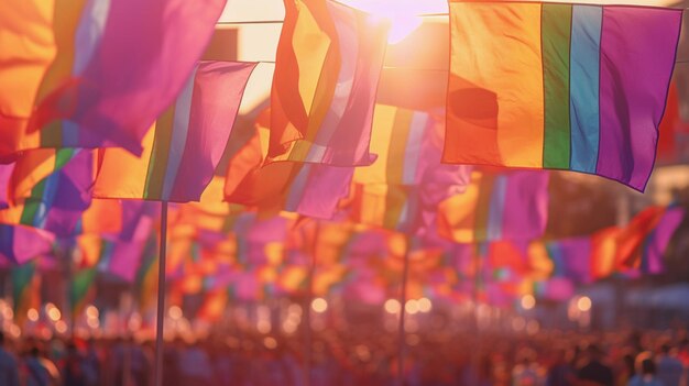 the flag at an lgbt pride festival