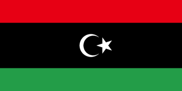 Flag of Libya Background Illustration Texture Flat flag