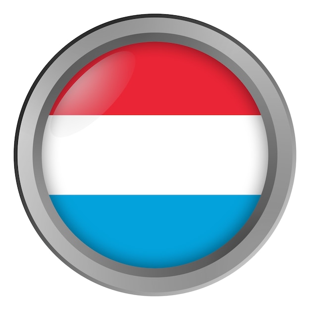 Photo flag of luxembourg round as a button