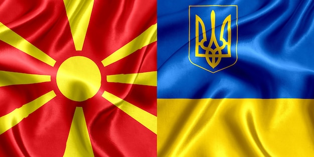 Flag of Macedonia and Ukraine