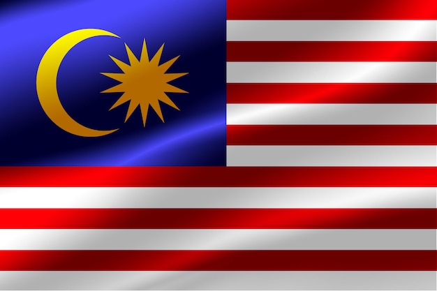 Flag of Malaysia as the background.