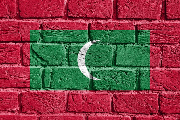 Flag of Maldives on the wall