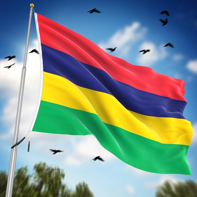 Photo flag of mauritius