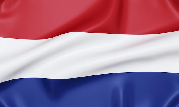 Flag of Netherlands 3d rendering