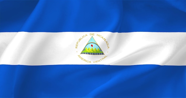 Flag of Nicaragua Closeup of the flag of Nicaragua The flag is embossed